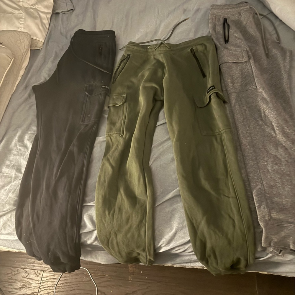 Hollister Black, Green, and Gray Sweatpants & Joggers